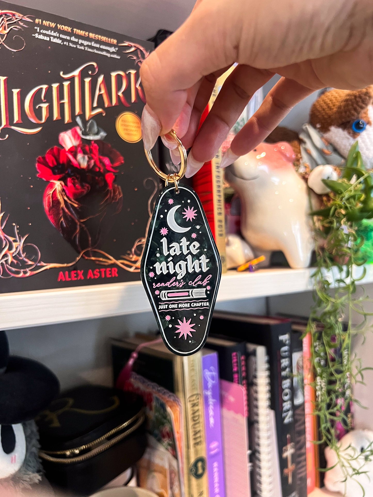 Late Night Readers Acrylic Keychain