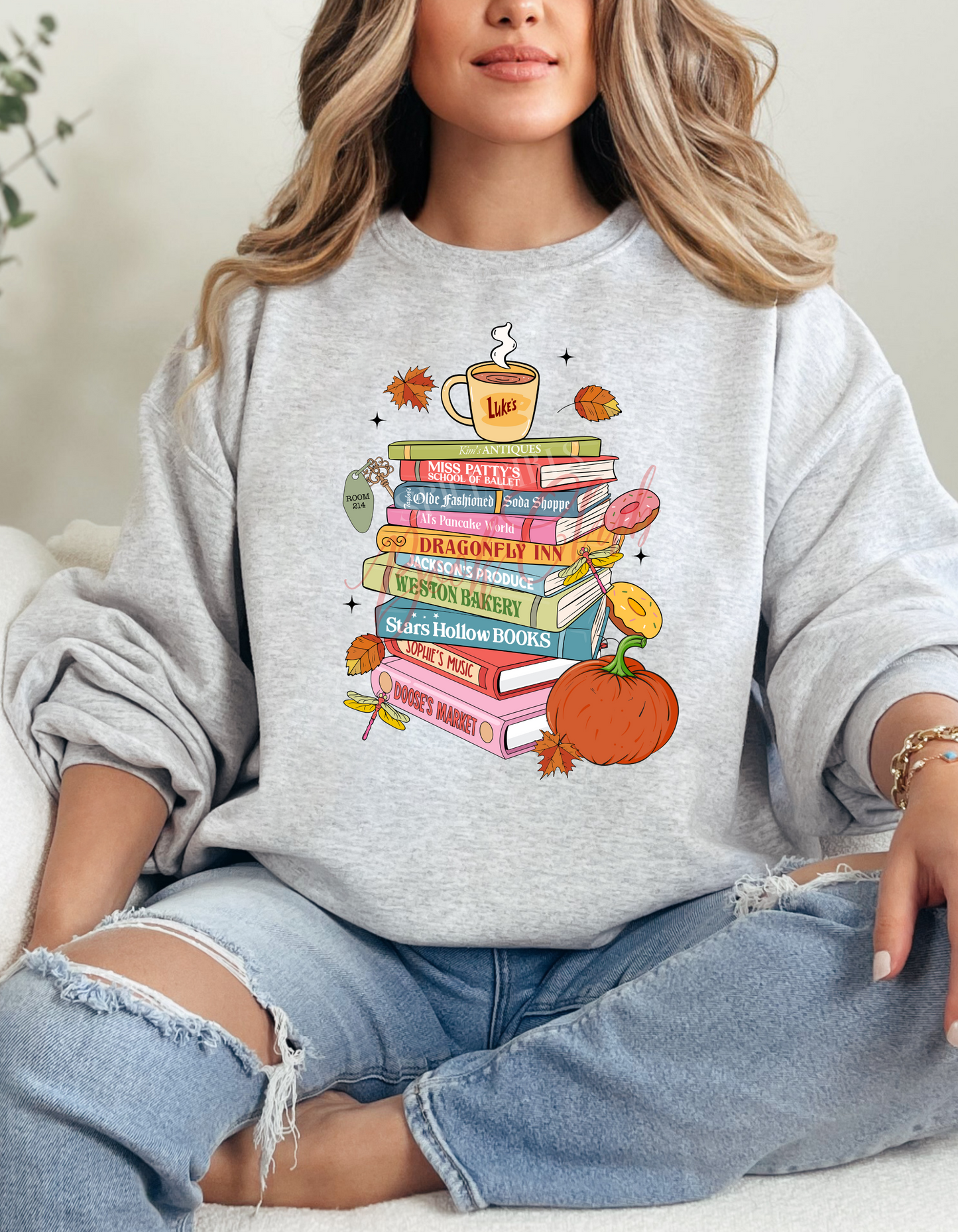 Gilmore Girls Fall Stack Unisex Sweatshirt