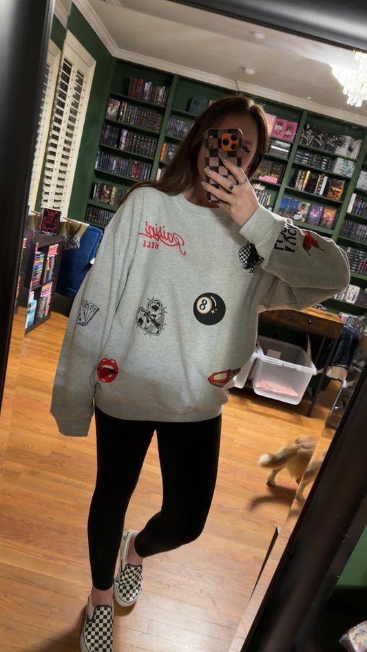 Grunge Cowboy Collage Sweatshirt