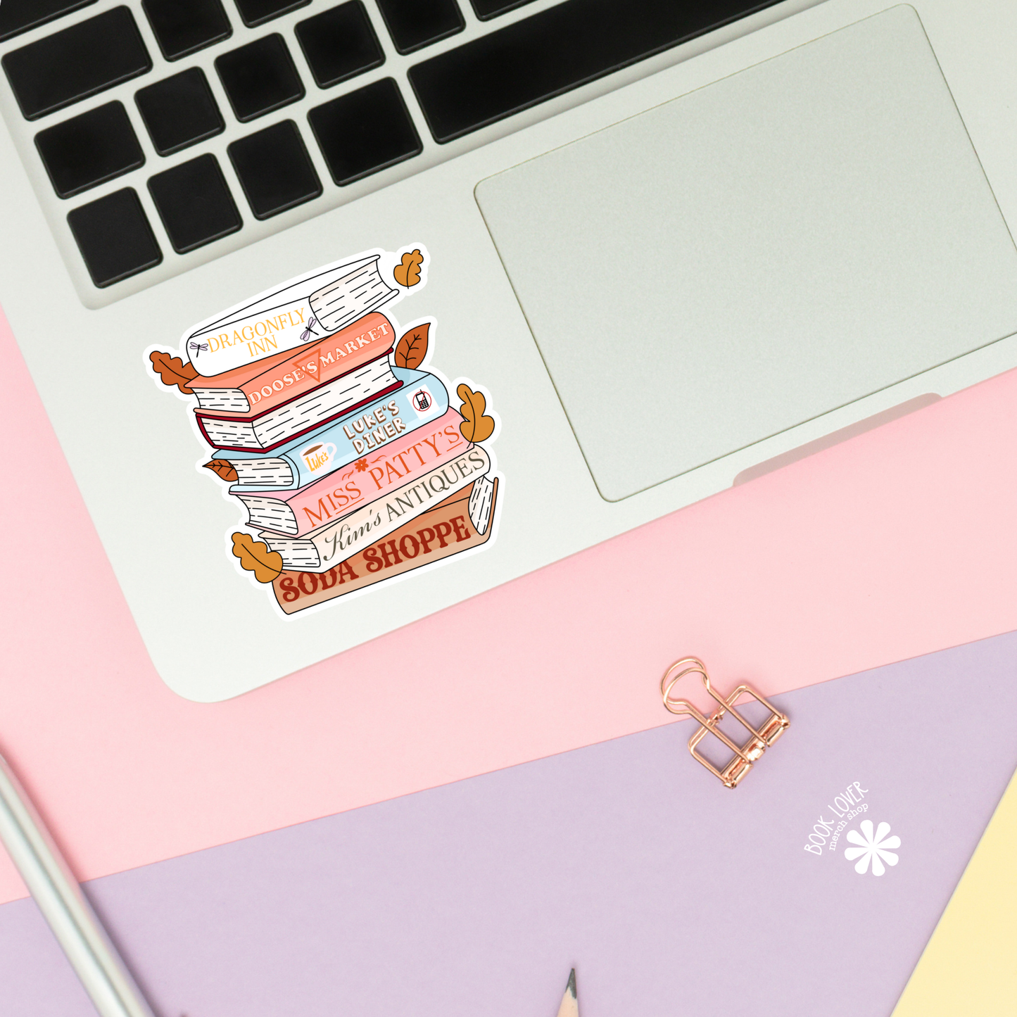 Fall Books Stack Stickers / Bookish Stickers / Book Lover