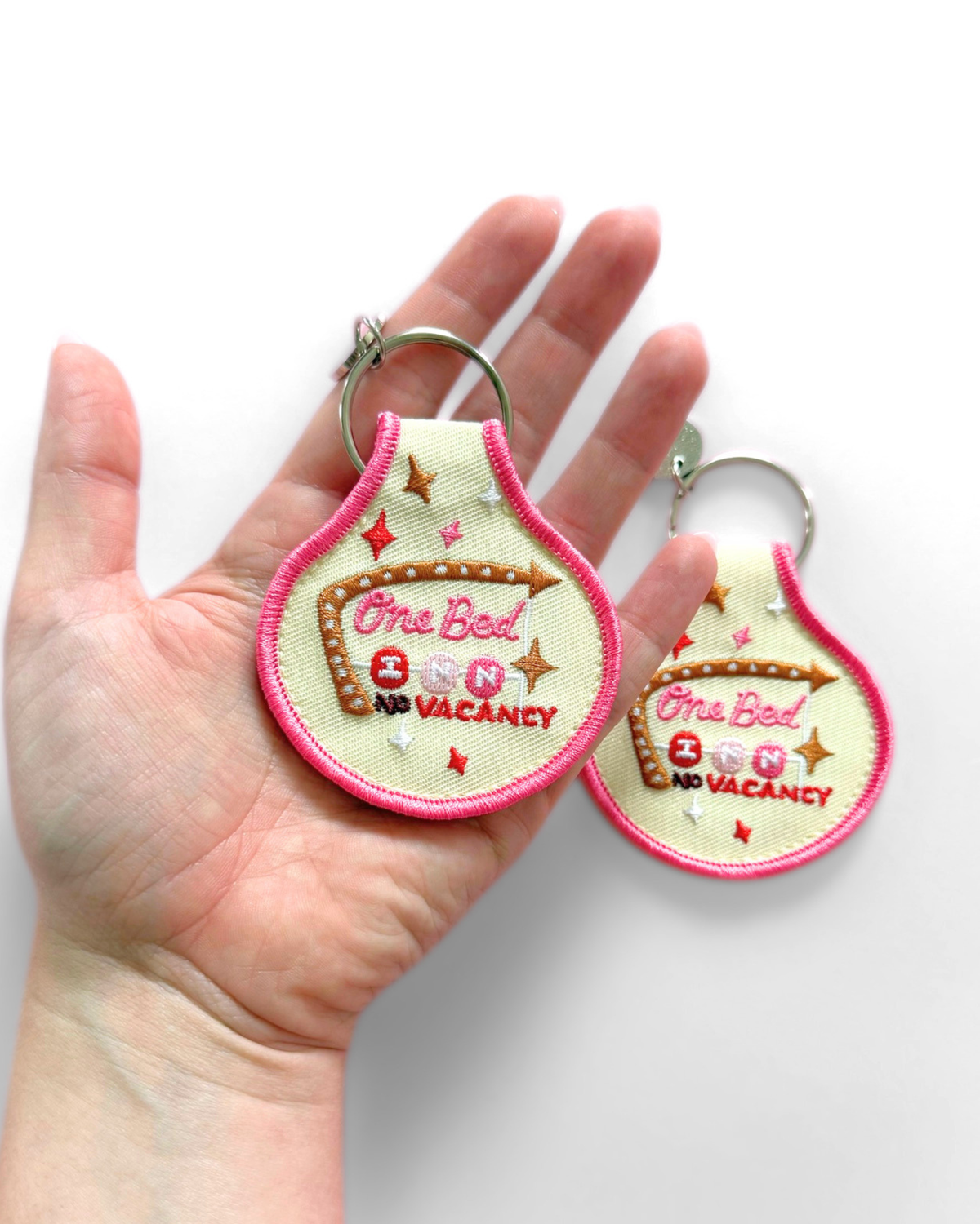 One Bed Inn | Bookish Embroidered Keychain