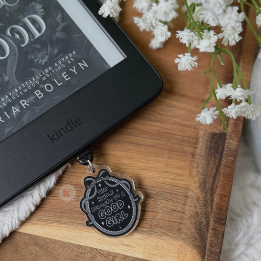 Good Girl Kindle Charm, kindle accessories, bookish merch: C plug