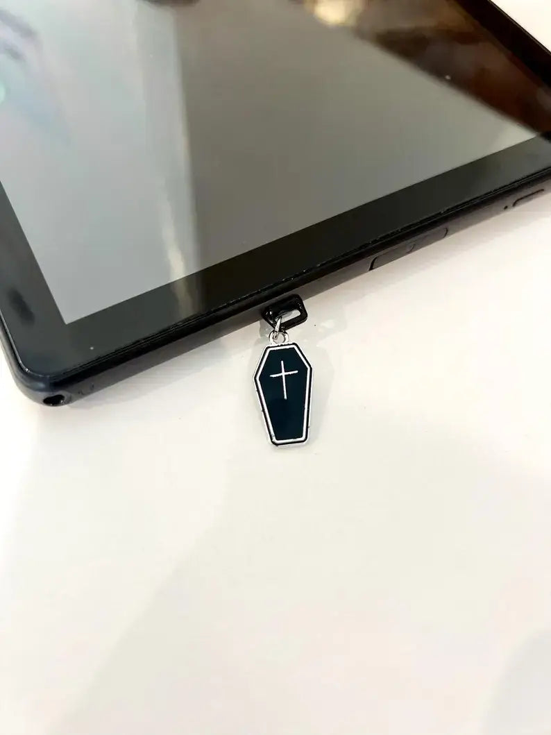 Black Coffin Kindle Charm