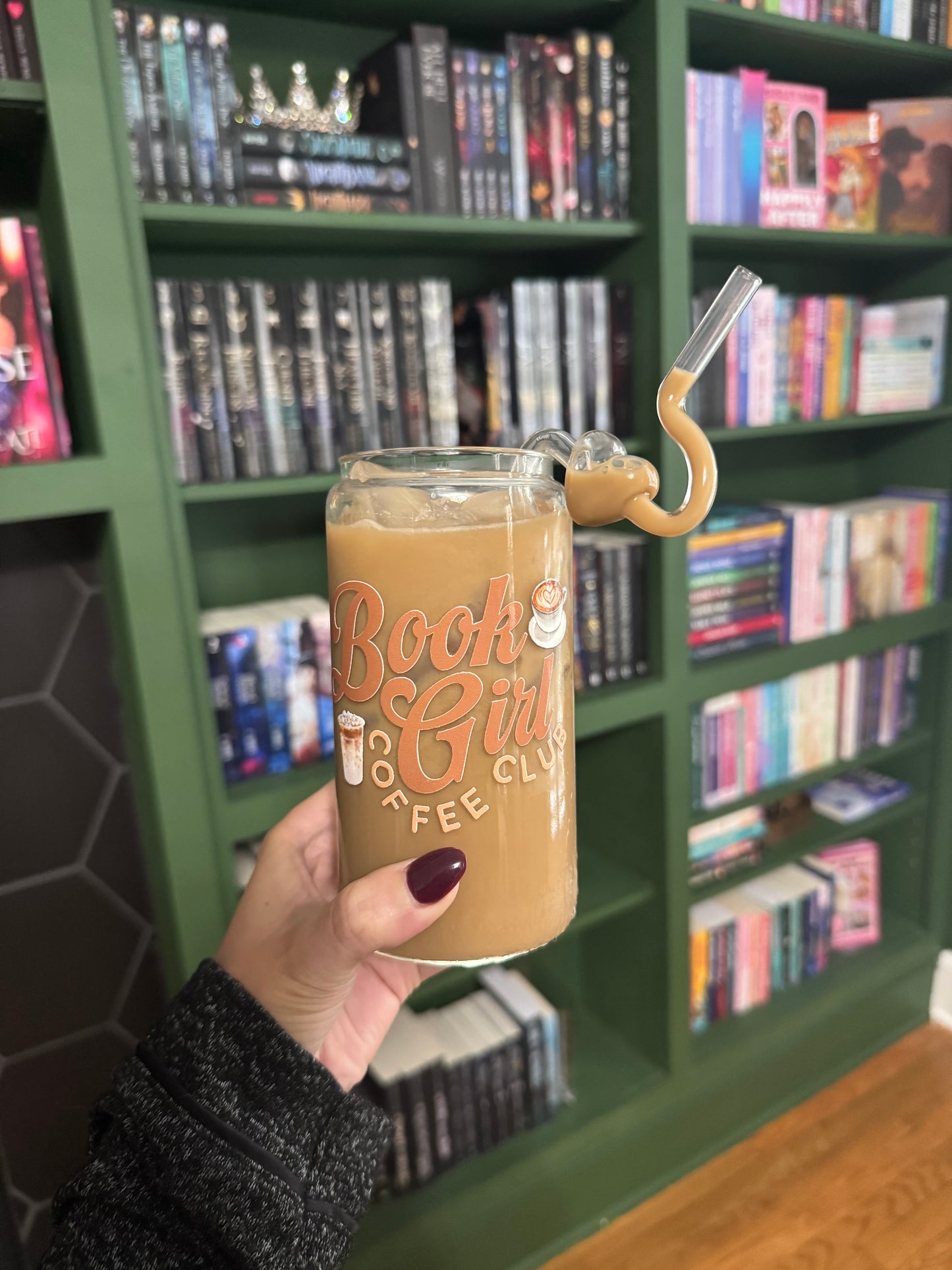 Book girl coffee club cup