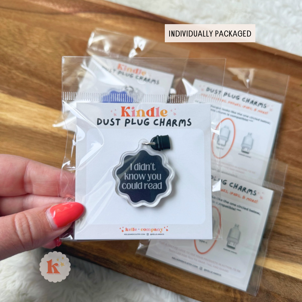 Reading Good Girl Kindle Charm, kindle accessories,bookstore: C plug