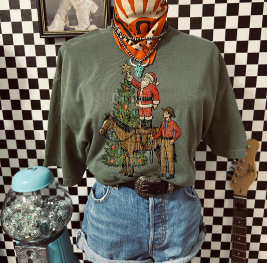 Cowboy Christmas t-shirt