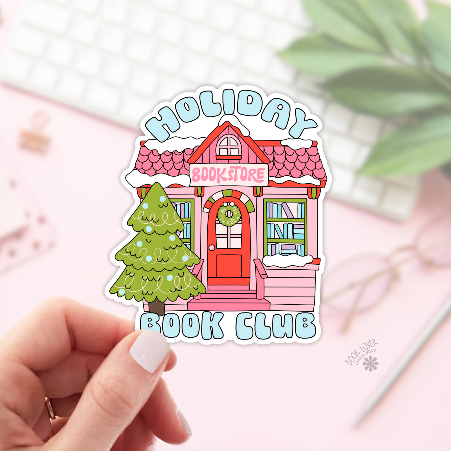 Holiday Bookstore Book Club Stickers / Christmas Bookish