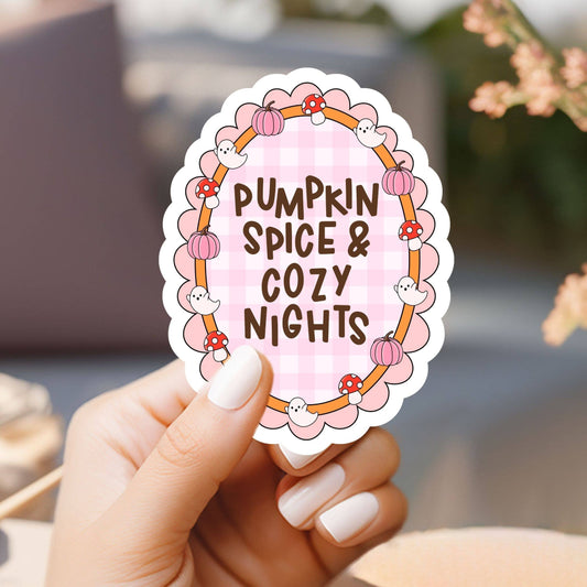 Pumpkin Spice & Cozy Nights Frame Sticker