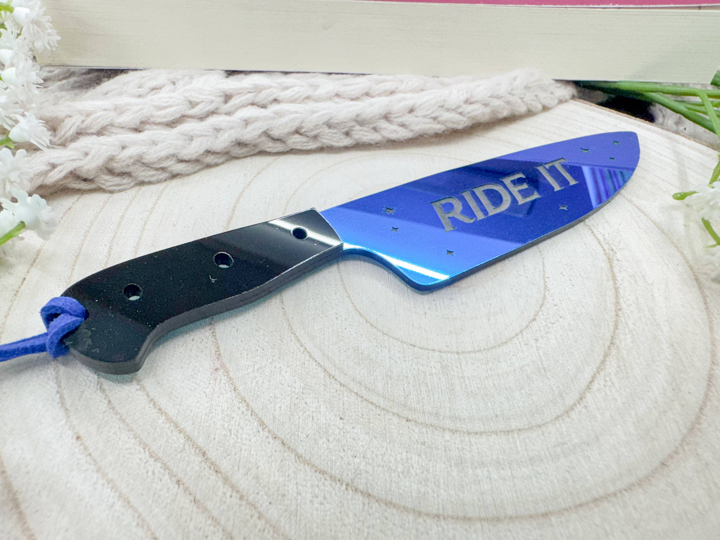 Ride It - Emerald Prism Knife Bookmark: Red