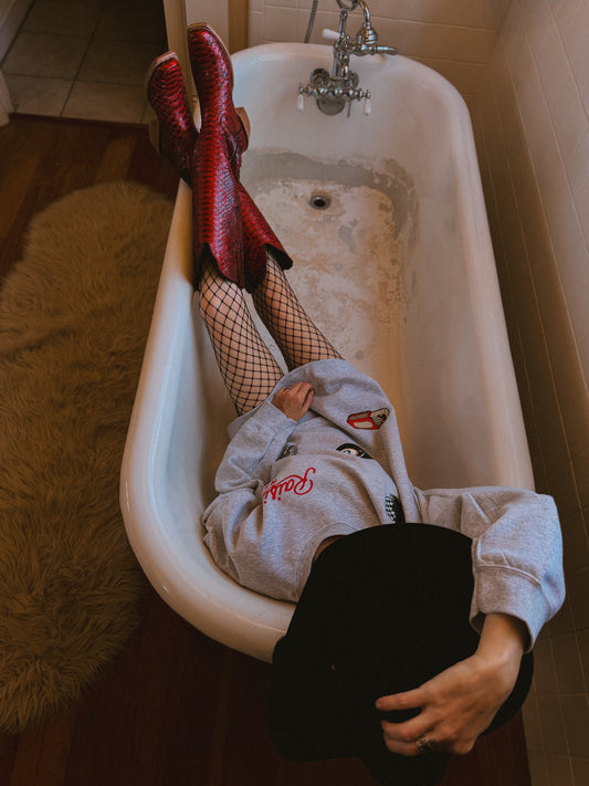 Grunge Cowboy Collage Sweatshirt