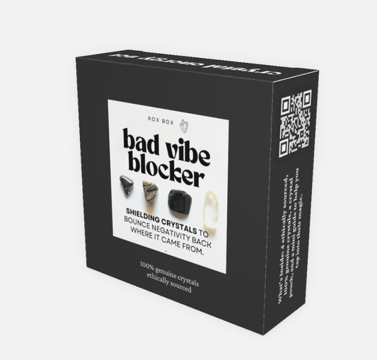 Bad vibe blocker - crystals for protection - fun cheeky gift set