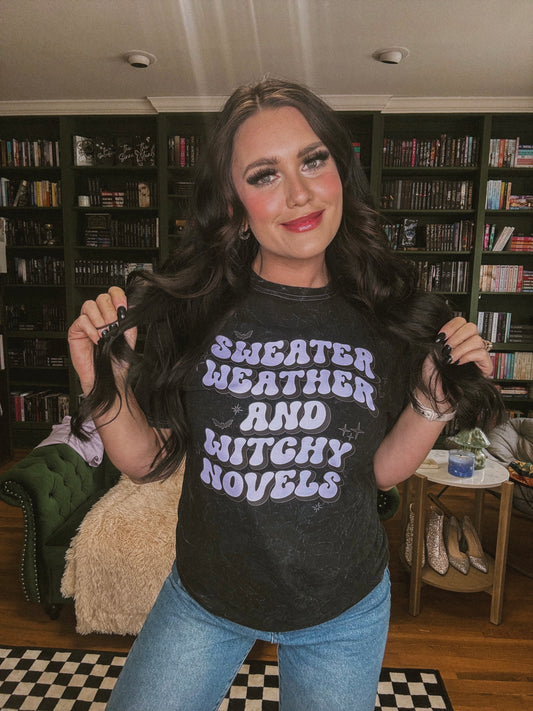 Sweater Weather & Witchy Novels t-shirt