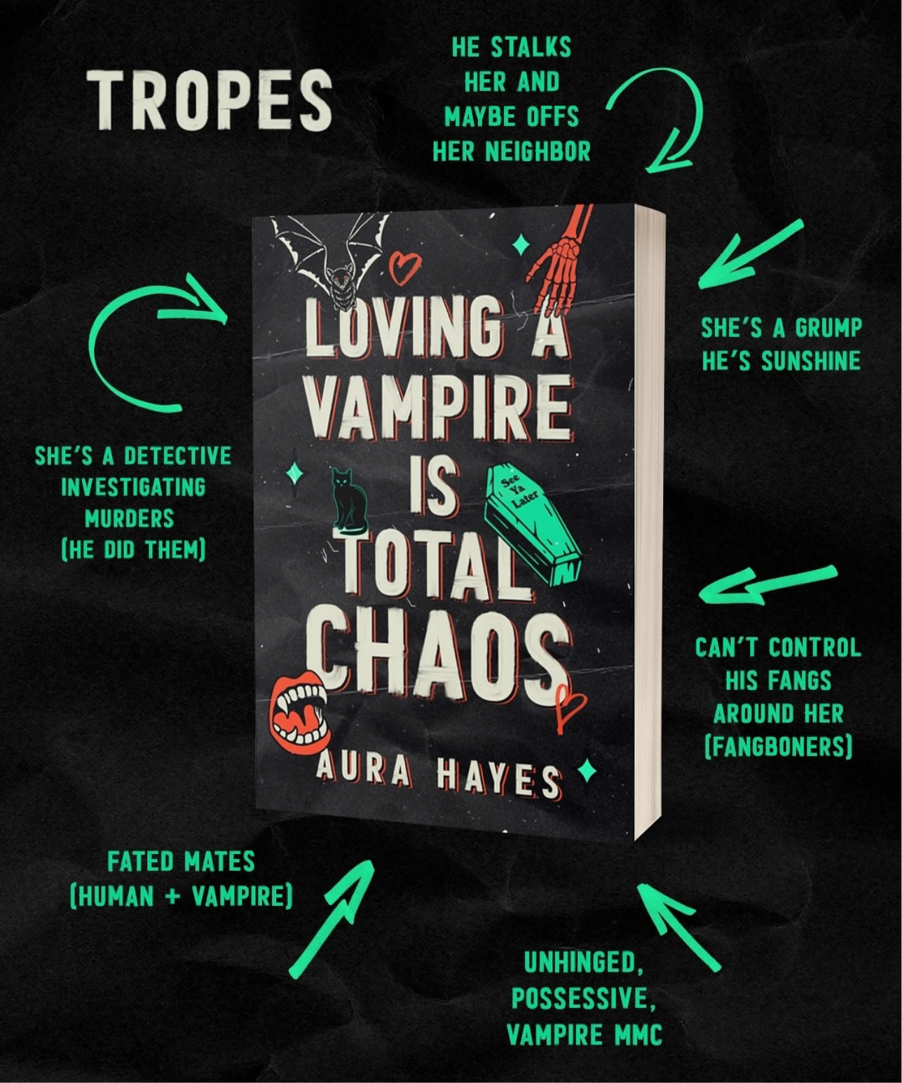 PRE-ORDER* Loving a Vampire is Total Chaos by Aura Hayes (Signed + Art)