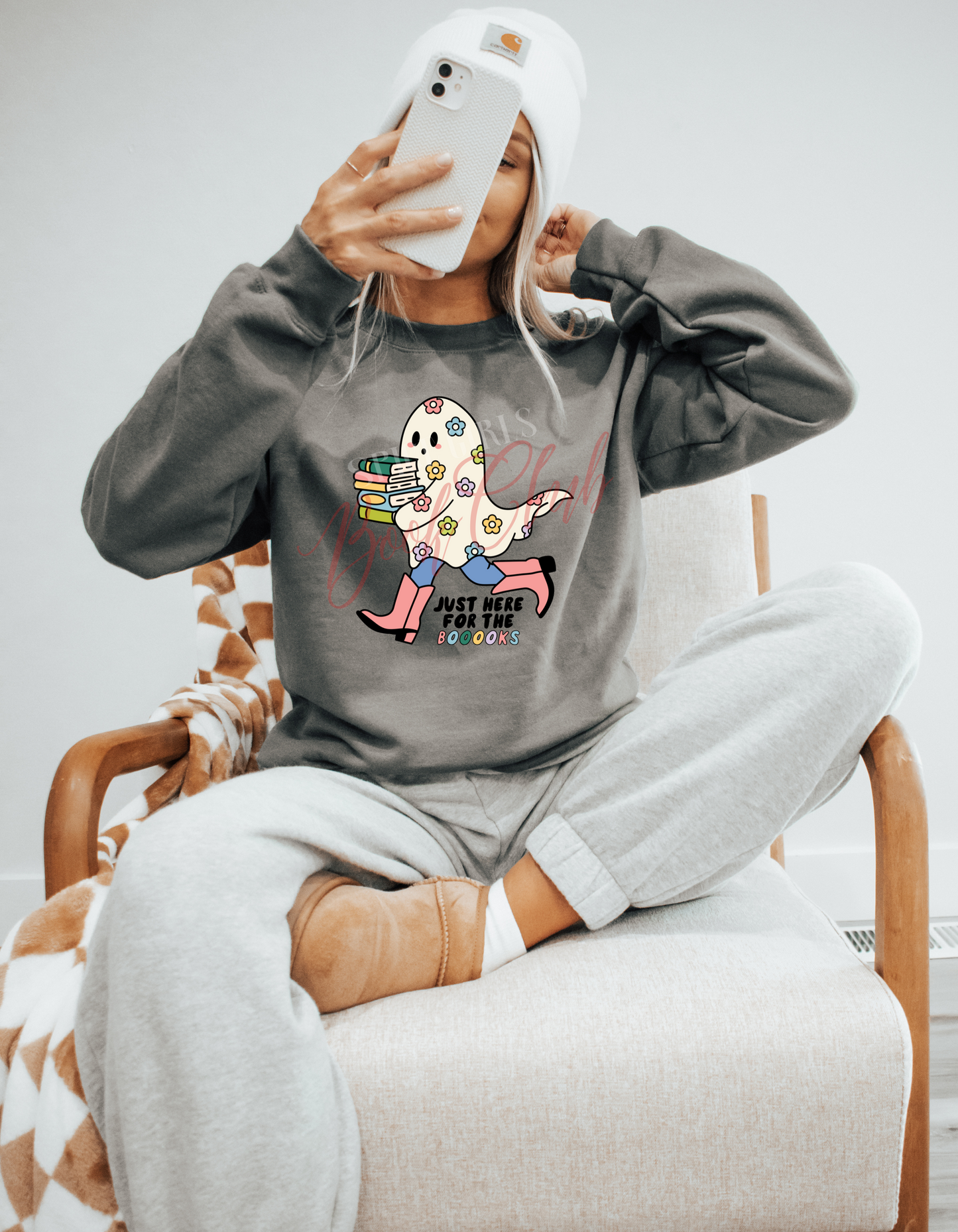 Just here for the boooks Unisex Sweatshirt