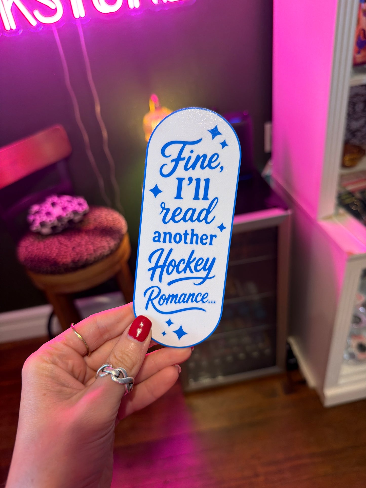 Fine, I’ll read another hockey romance bookmark