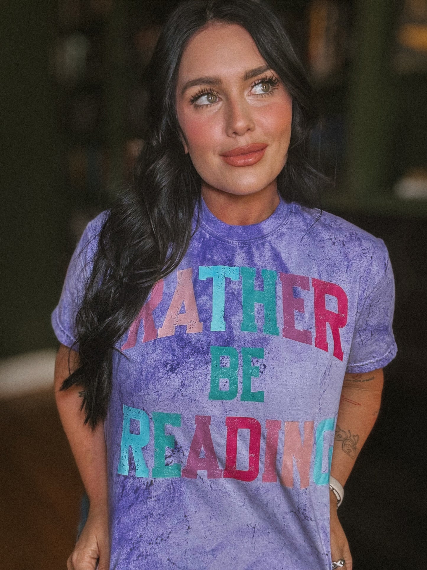 Rather be Reading tie dye comfort colors
