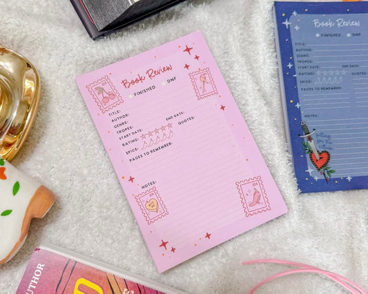 Bookish Stamps Review Notepad
