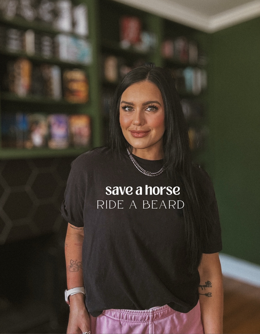 Save a horse ride a beard heavyweight t-shirt