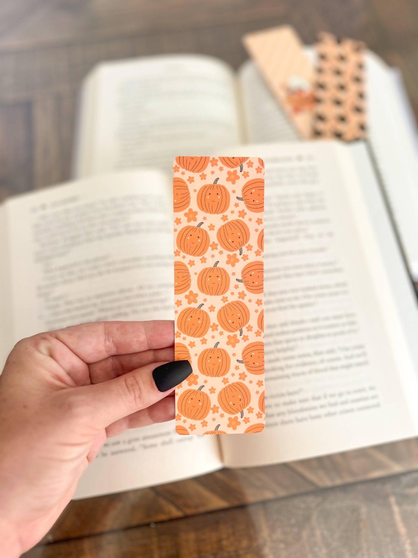 Bookish Ghost Bookmark, Black Cats, Pumpkins