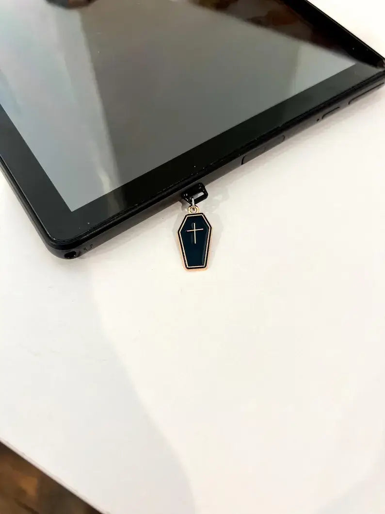 Black Coffin Kindle Charm
