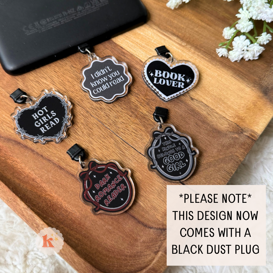 Dark romance reader Kindle Charm, kindle accessories, books: C Plug