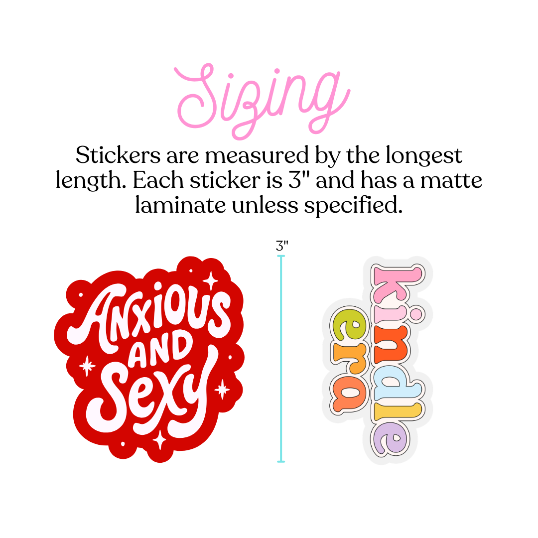Lizzie Bookish Girlie Sticker