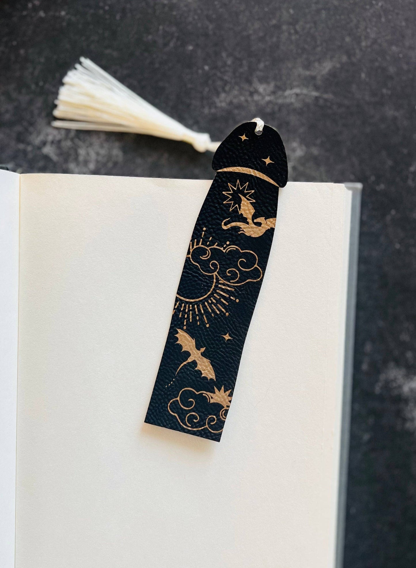 Dragon Rider Cockmark Bookmark: Black