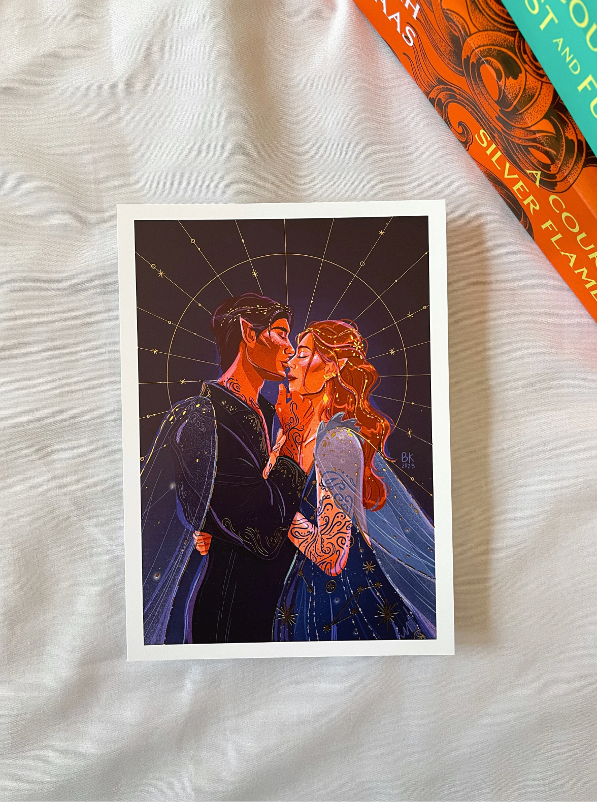Feyre & Rhysand Gold Foil Print