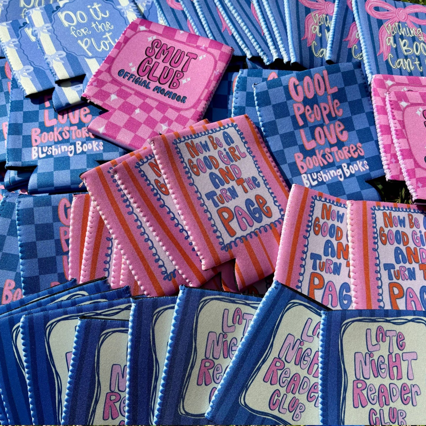 Smut club official members koozies for bookstores