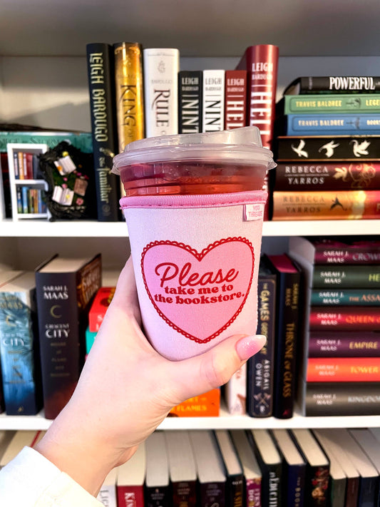 Please Take Me To The Bookstore Coffee Drink Sleeve