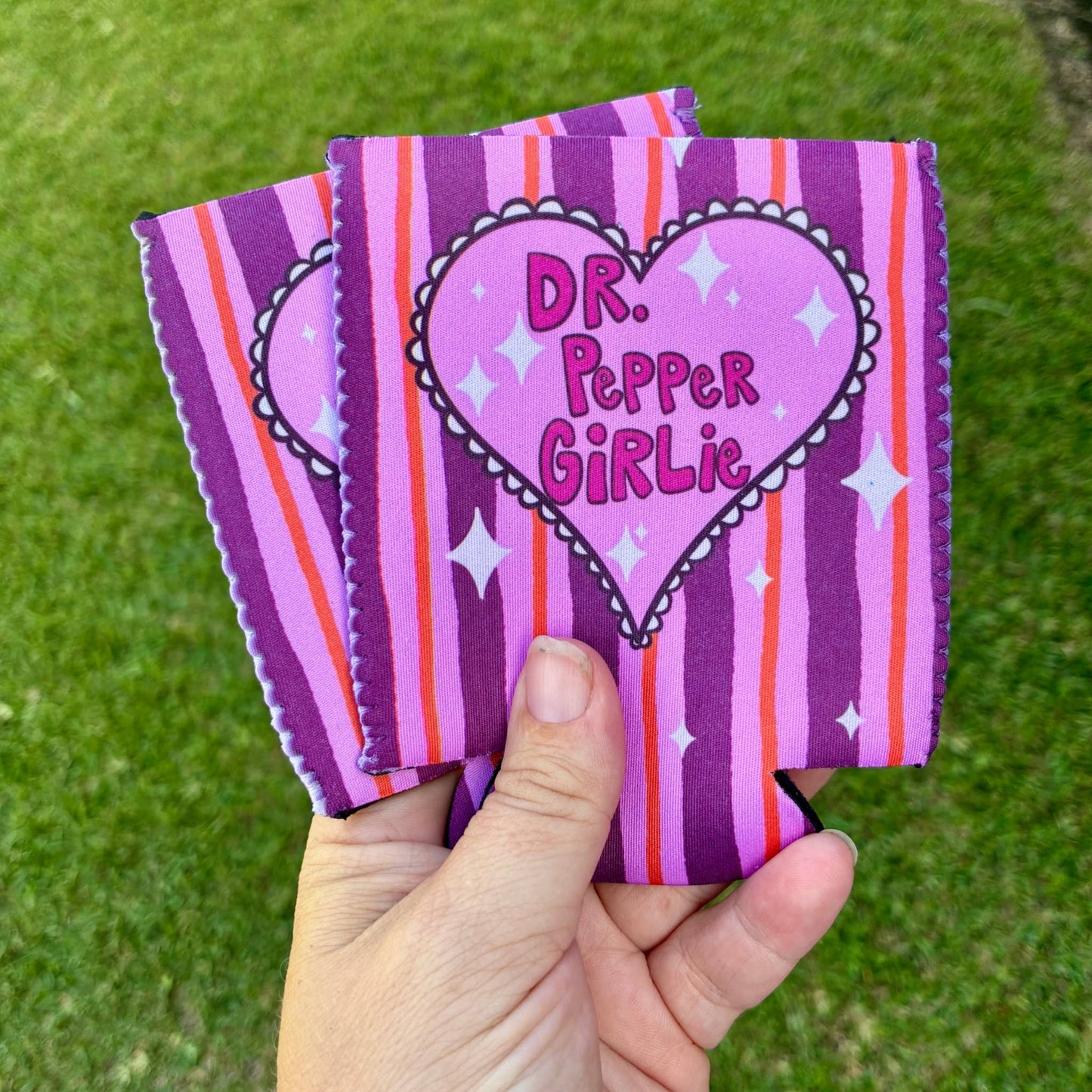 Dr. Pepper girlie in fall colors koozie