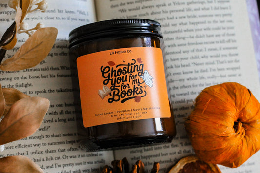 Ghosting you for my books | Fall book themed candle