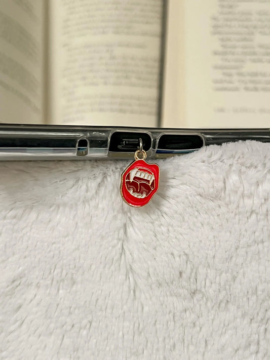 Vampire Teeth Kindle Charm, USB-C Dust Plug