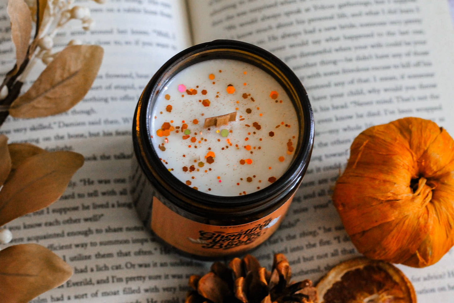 Ghosting you for my books | Fall book themed candle