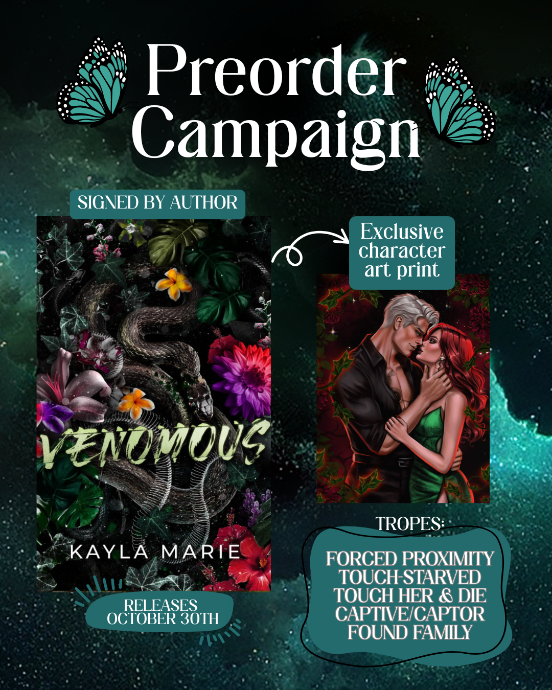 [Signed + Art] Venomous by Kayla Marie (Visceral Love Duet Book 2)