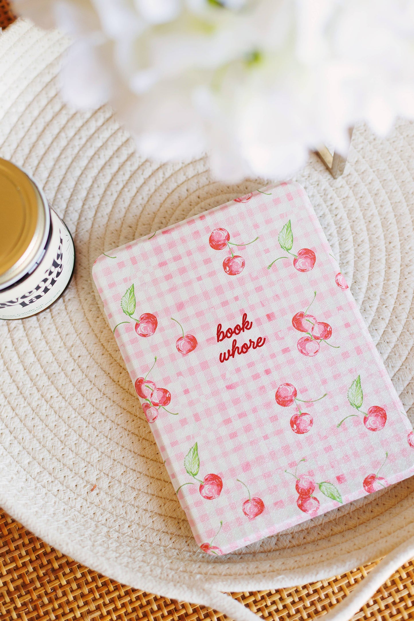 Cherries with a Book Whore e-Reader Case w/ Clear Back