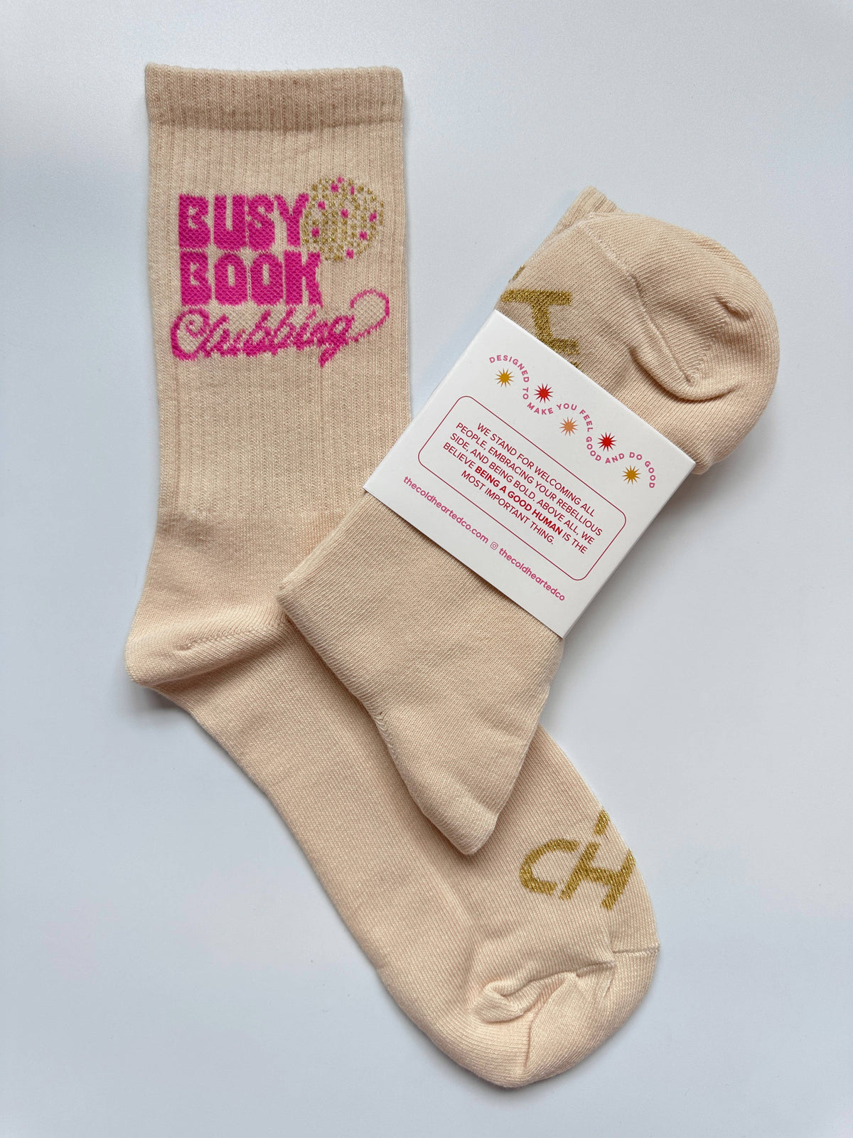 Busy Book Clubbing Cute Reading Disco Ball Socks