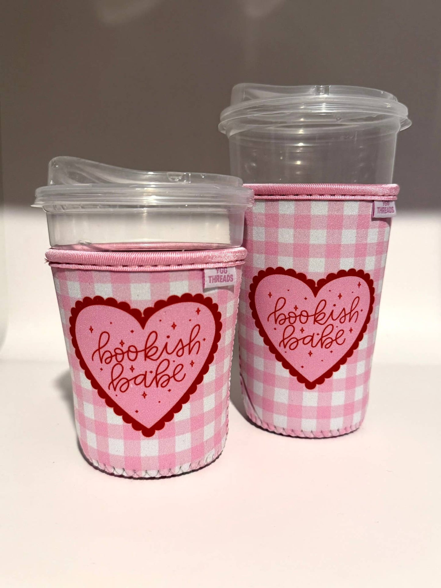 Red Bookish Babe Iced Coffee Drink Sleeve