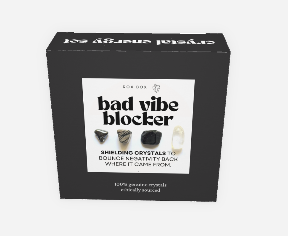 Bad vibe blocker - crystals for protection - fun cheeky gift set