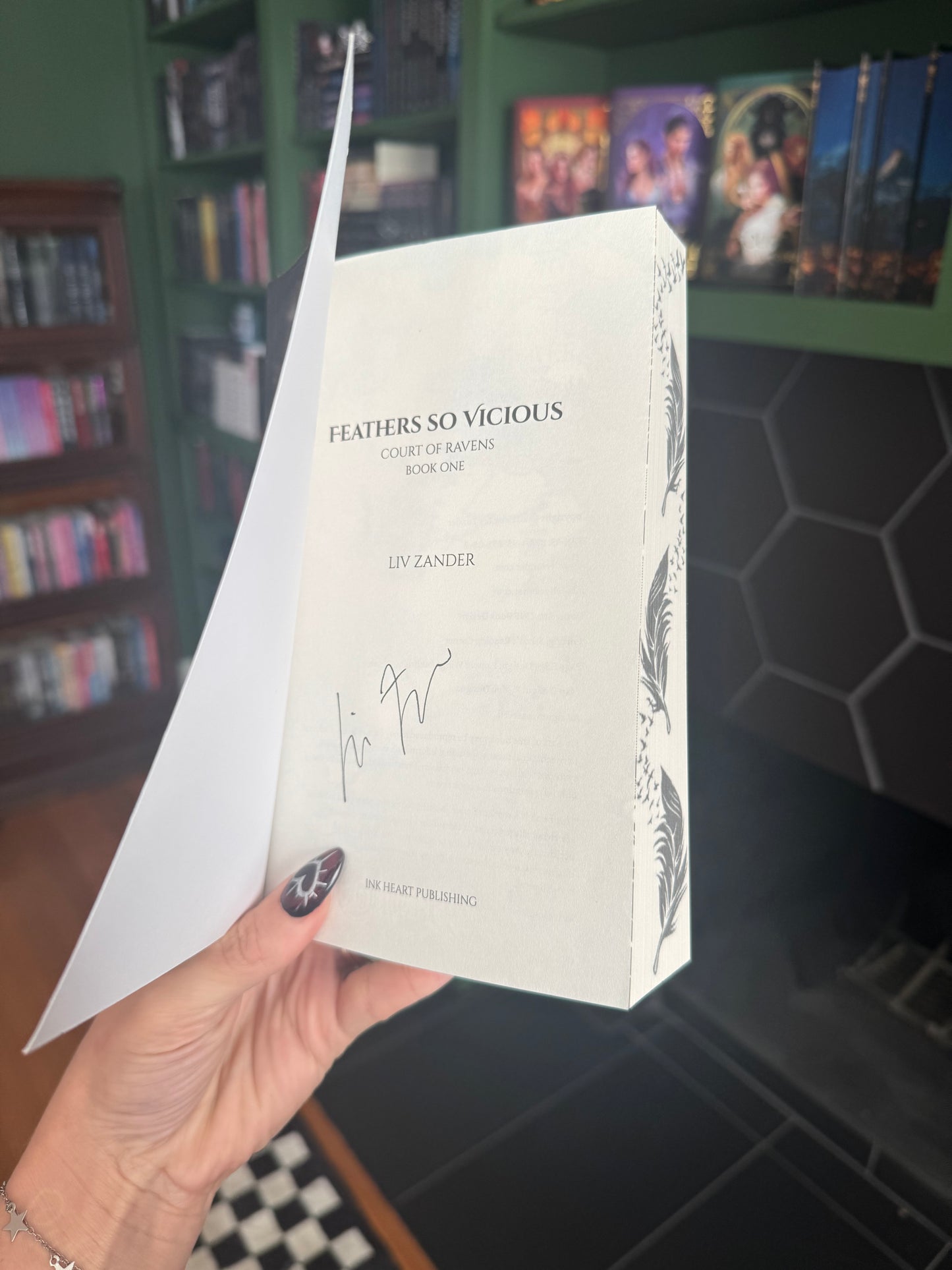 [Hand Signed] Feathers So Vicious by Liv Zander (Court of Ravens Book #1)