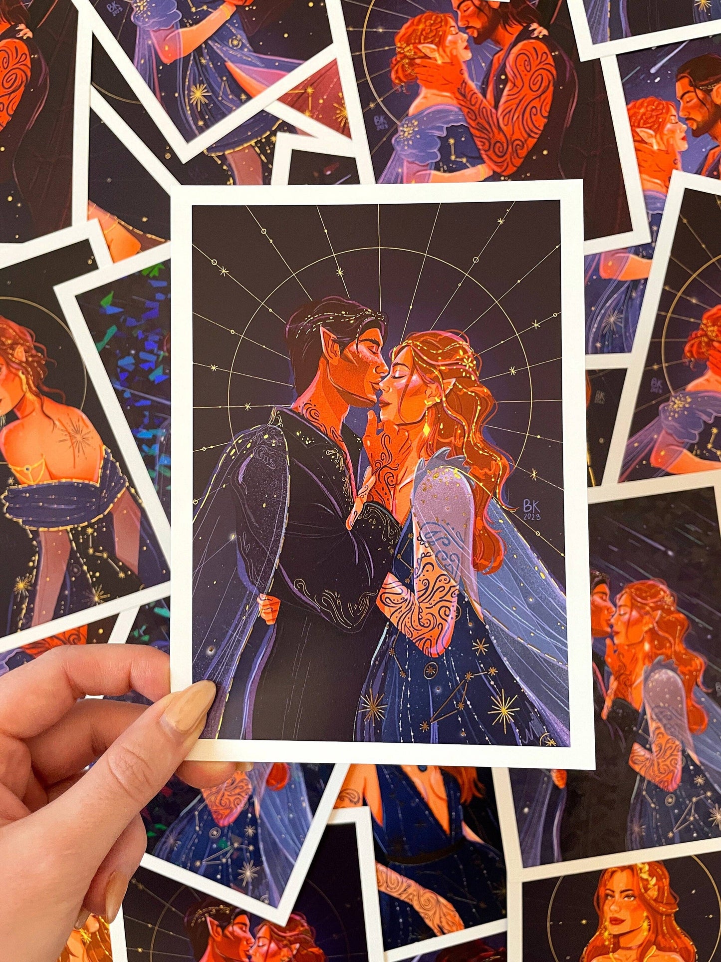 Feyre & Rhys *Gold Foil Print*
