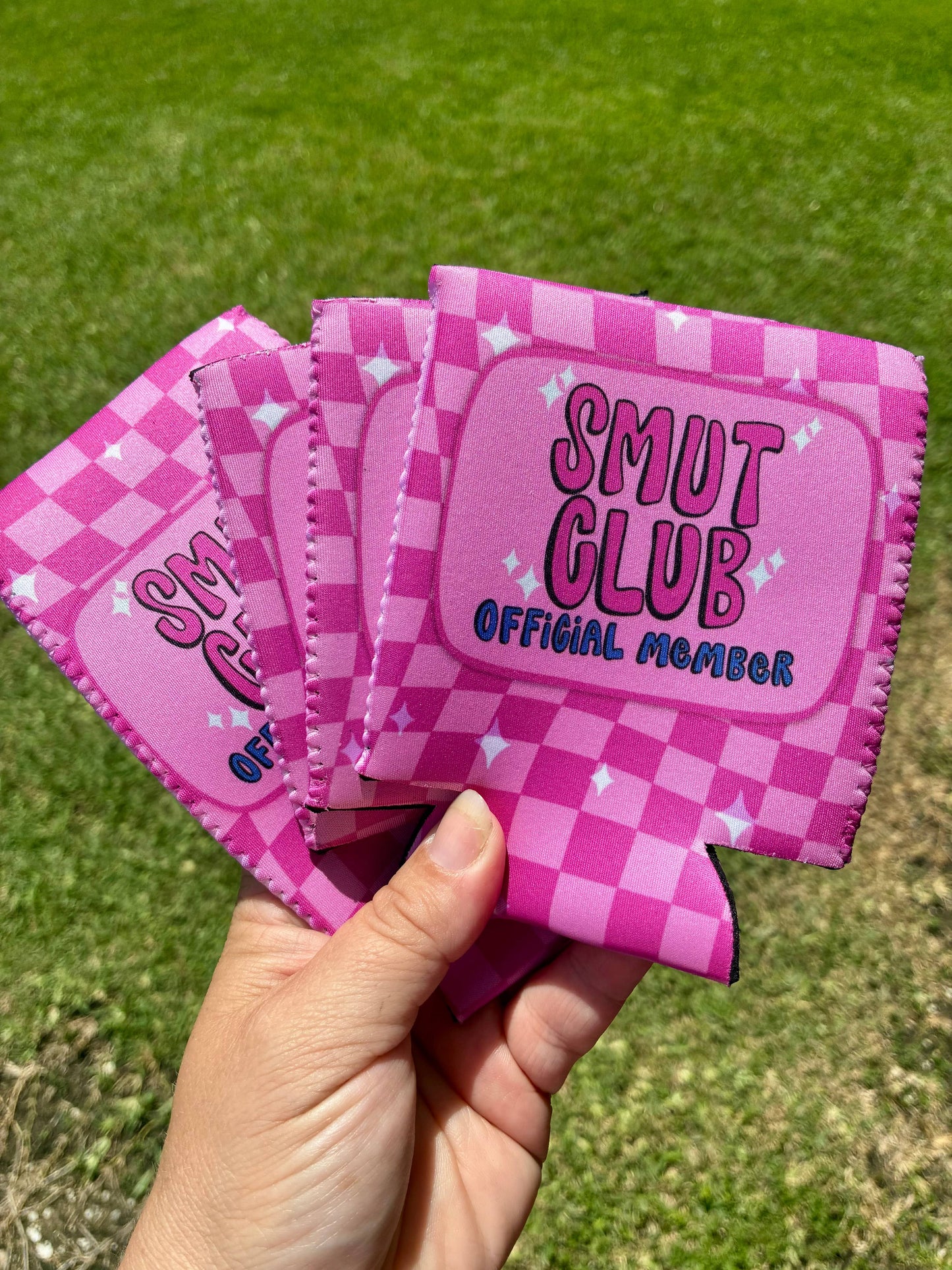 Smut club official members koozies for bookstores