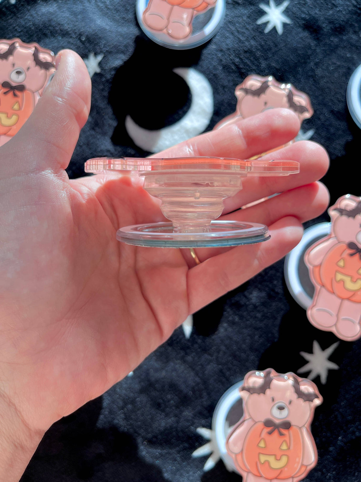 Pumpkin Bear Magnetic Pop Grip