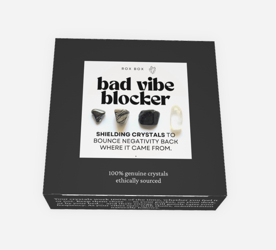 Bad vibe blocker - crystals for protection - fun cheeky gift set