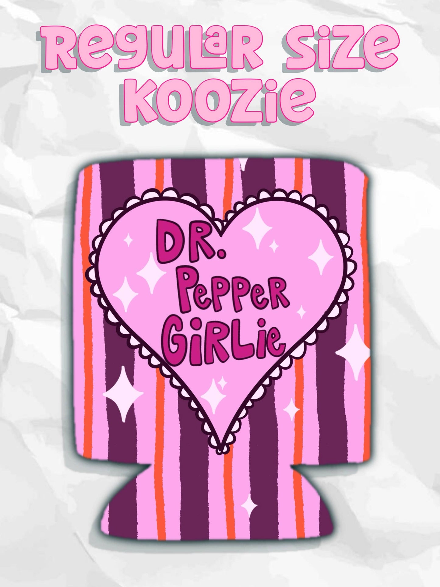 Dr. Pepper girlie in fall colors koozie