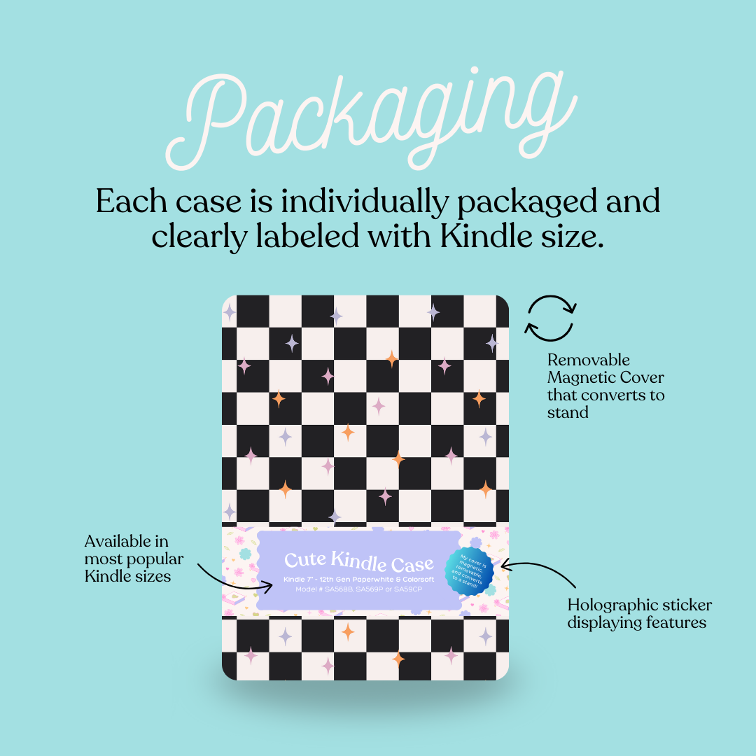 Retro Checkered Removable Cover e-Reader Case