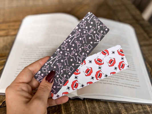 Dancing Skeletons and Vampire Fangs Bookmark Set