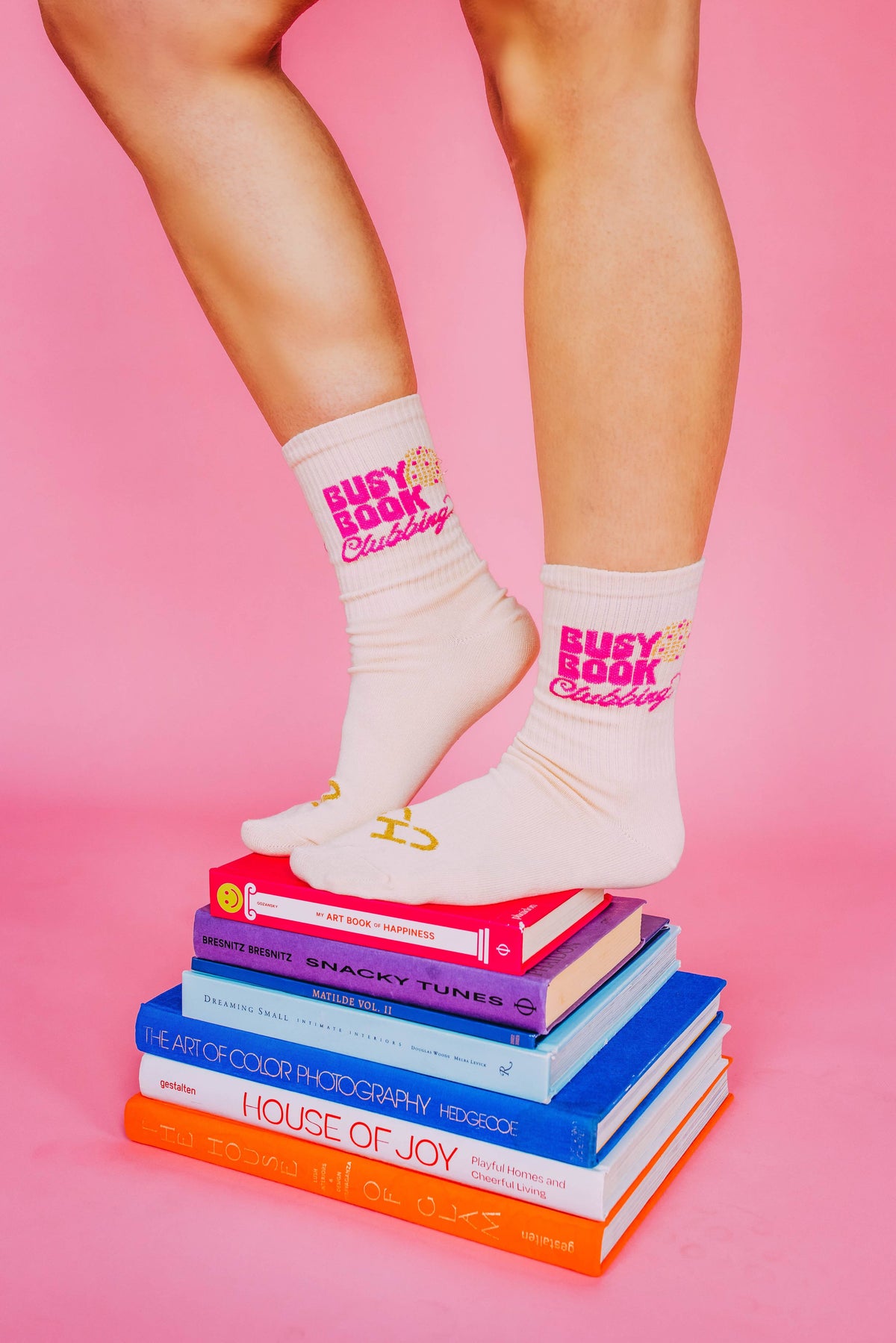 Busy Book Clubbing Cute Reading Disco Ball Socks