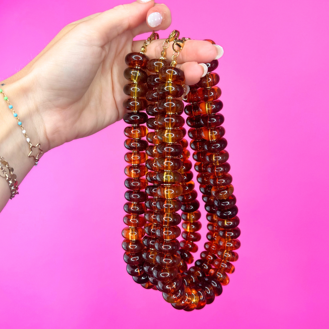 Tortoise Beaded Necklace