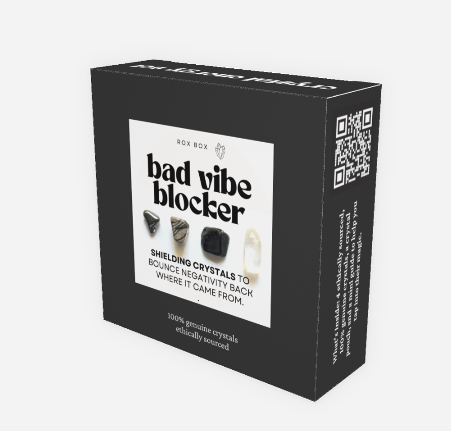 Bad vibe blocker - crystals for protection - fun cheeky gift set